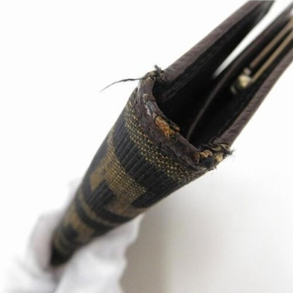 FENDI Two-folded wallet Zucca ?~ Authentic USED T16203 - Picture 6 of 8